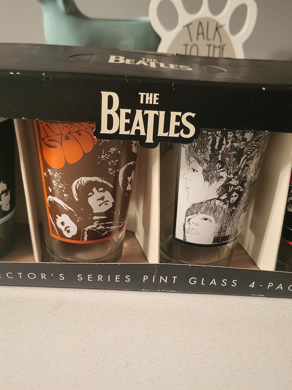 The Beatles Orange & White Collector Pint Glass Set - The Beatles